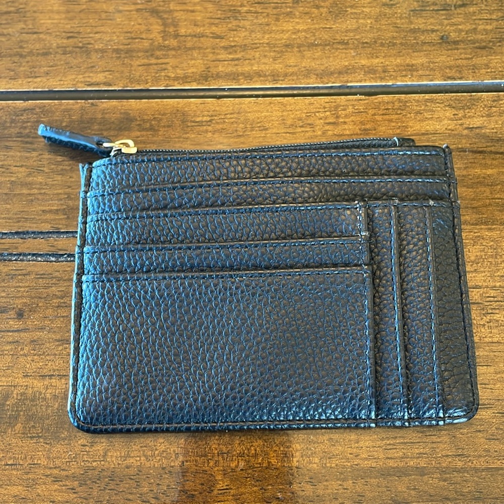 Julia Buxton Black Faux Leather Wallet